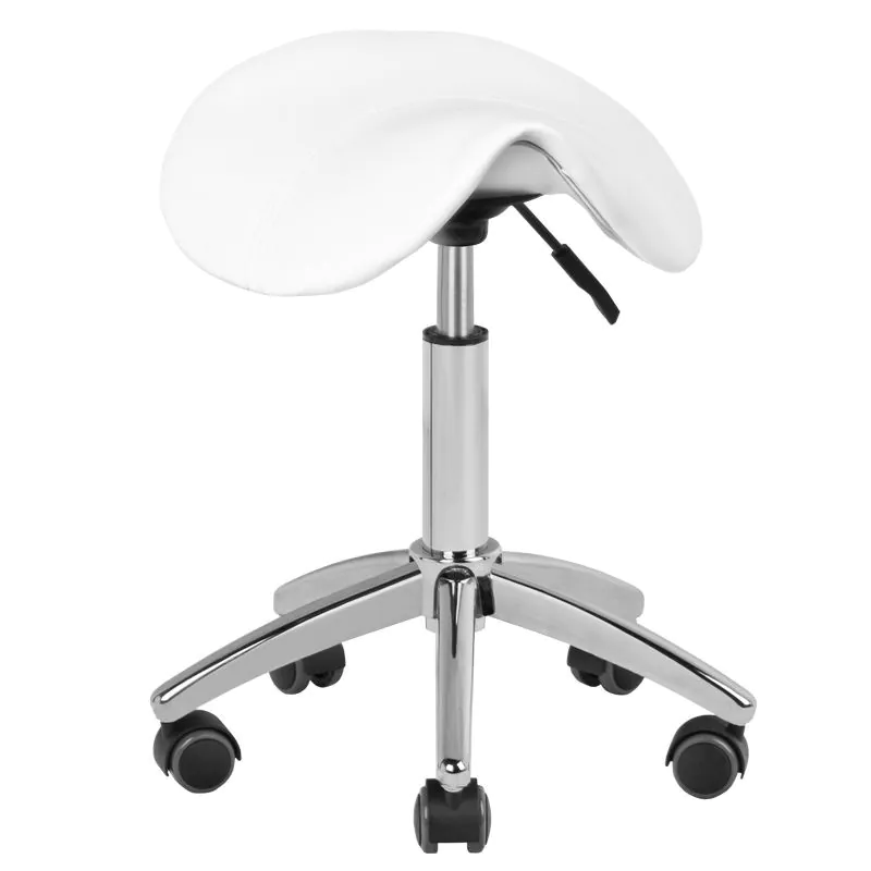 ACTIV TABORET KOSMETYCZNY AM-302 typ siodło BIAŁY 100769 - obrazek 3