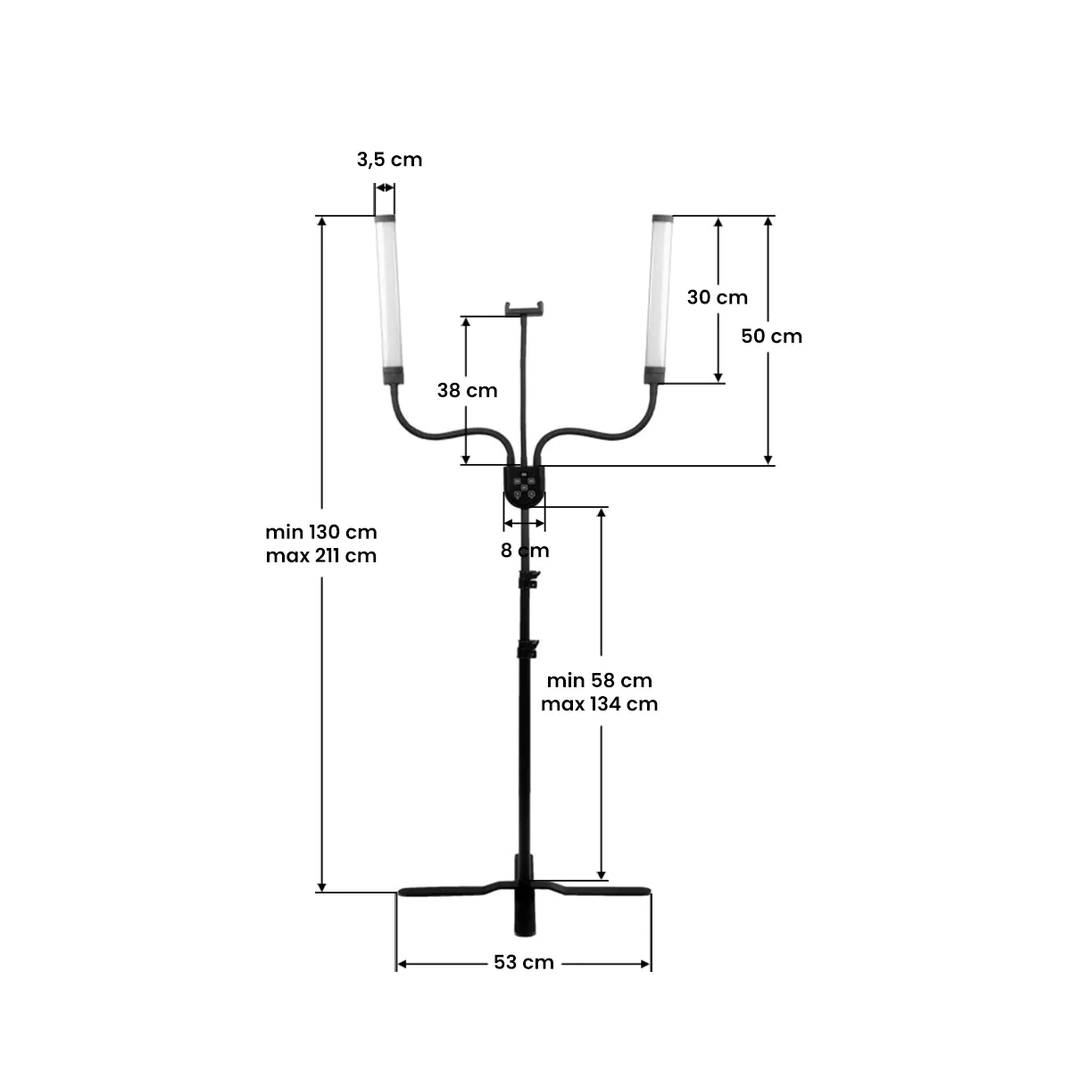 ACTIV LAMPA DO RZĘS I MAKIJAŻU Polluks IV typ msp-mj-02 black z pilotem 126603 - obrazek 5