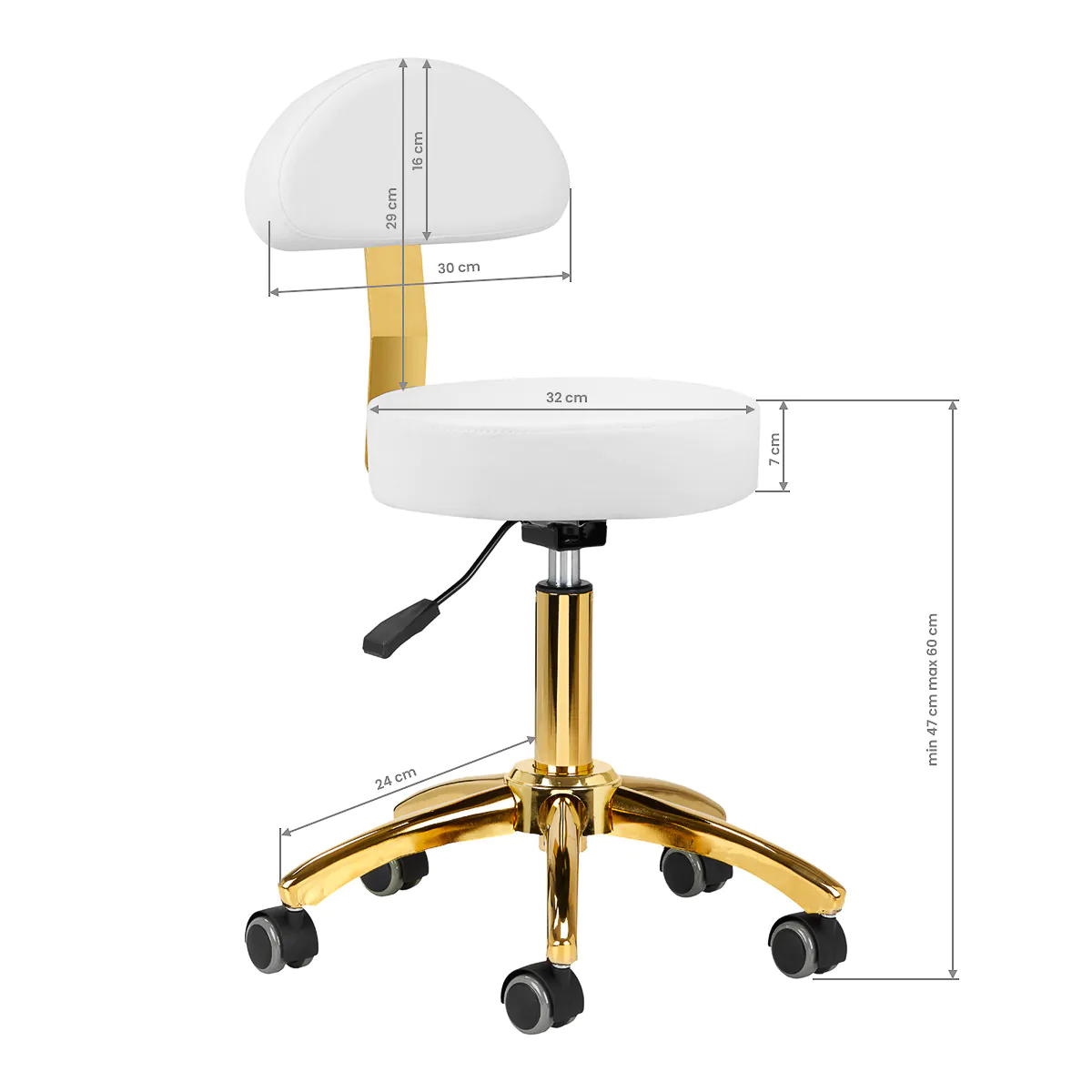 ACTIV TABORET KOSMETYCZNY AM-304G biało-złoty 148126 - obrazek 6