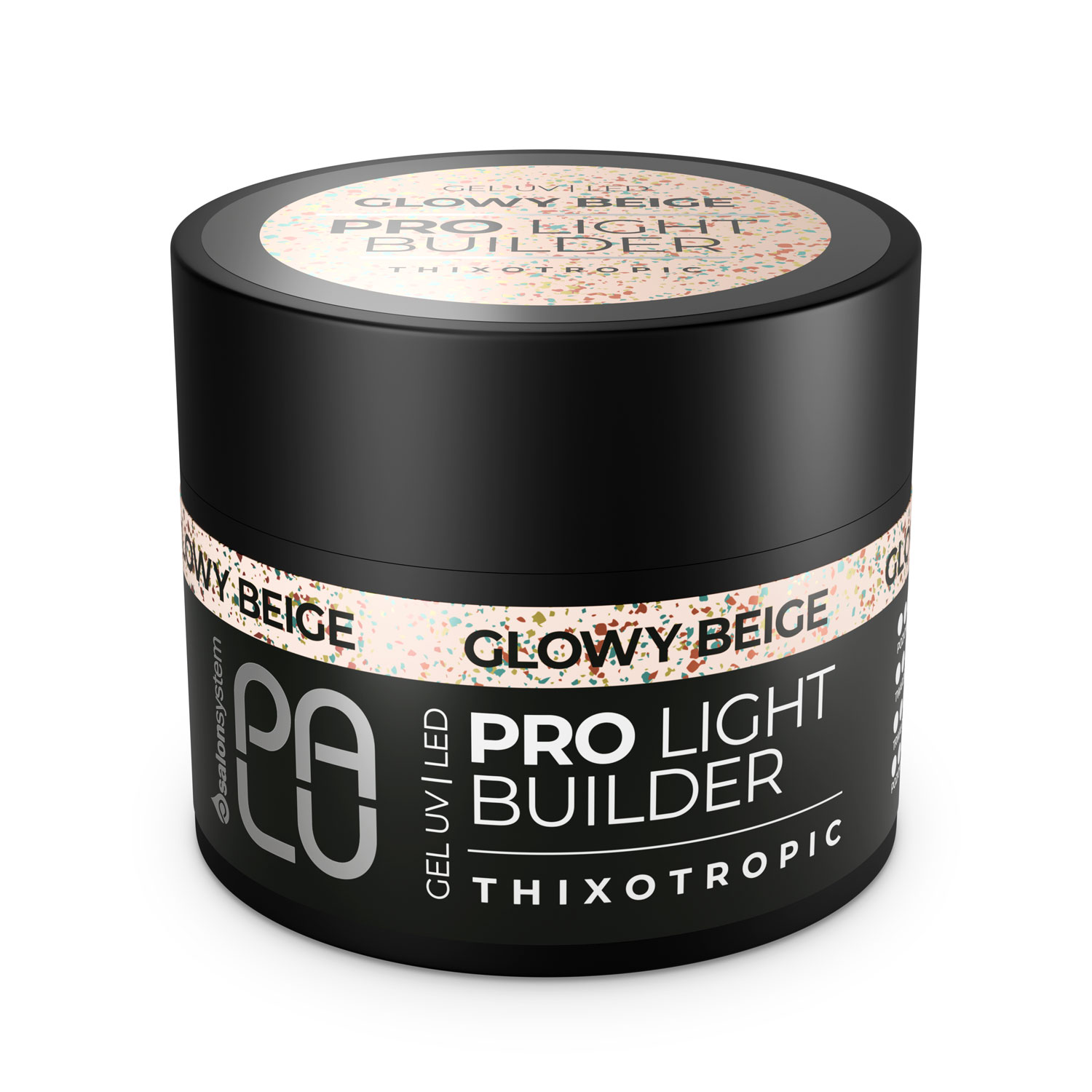 PALU BUILDER GEL PRO LIGHT GLOWY BEIGE 45g gęsty, jednofazowy - obrazek 2
