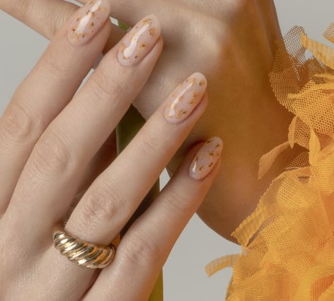 10598 OZDOBA DO PAZNOKCI SUSZONE KWIATKI 03 ORANGE - obrazek 3