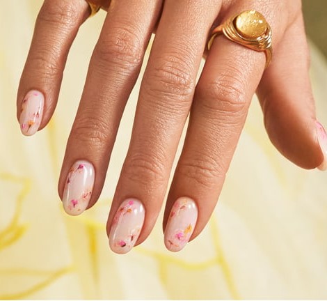 10598 OZDOBA DO PAZNOKCI SUSZONE KWIATKI 03 ORANGE - obrazek 4