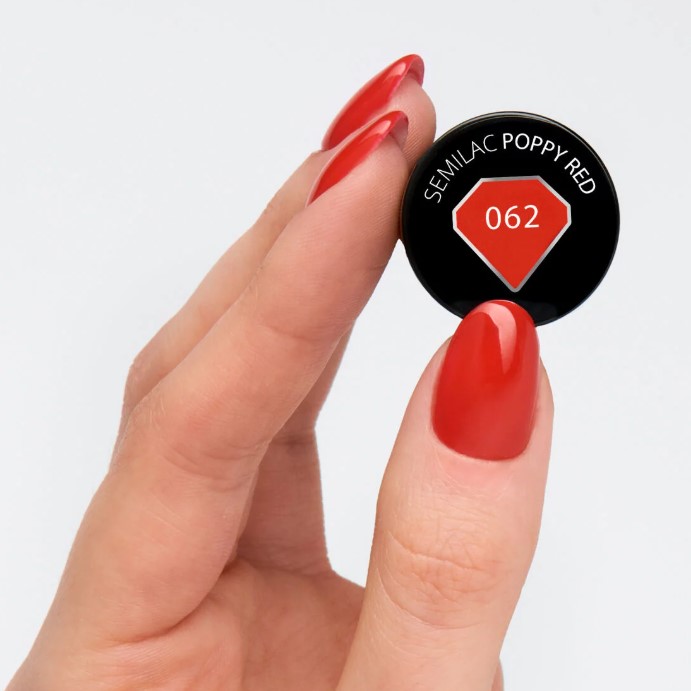 SEMILAC LAKIER HYBRYDOWY 7ml 062 POPPY RED - obrazek 2