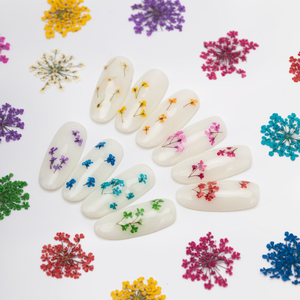 OZDOBA DO PAZNOKCI SUSZONE KWIATKI RED - obrazek 3