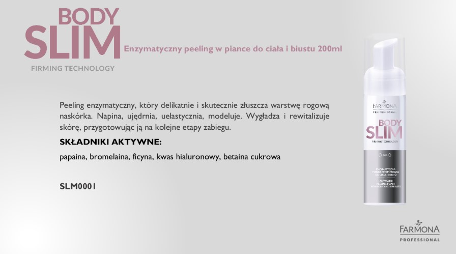 BODY SLIM ENZYMATYCZNY PEELING W PIANCE DO CIAŁA I BIUSTU 500ml FIRMING TECHNOLOGY - obrazek 7