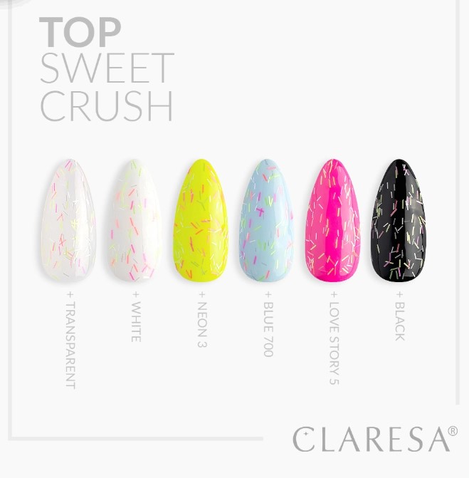 CLARESA LAKIER HYBRYDOWY TOP NO WIPE SWEET CRUSH 5g - obrazek 6