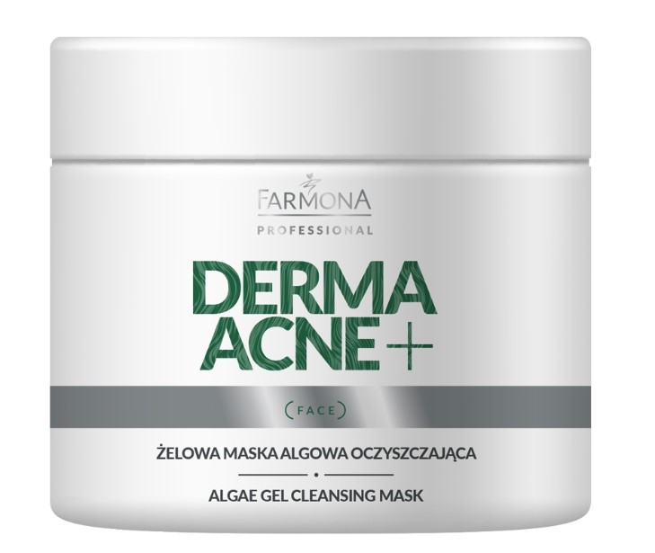 DERMA ACNE+ ŻELOWA MASKA ALGOWA OCZYSZCZAJĄCA 160g
