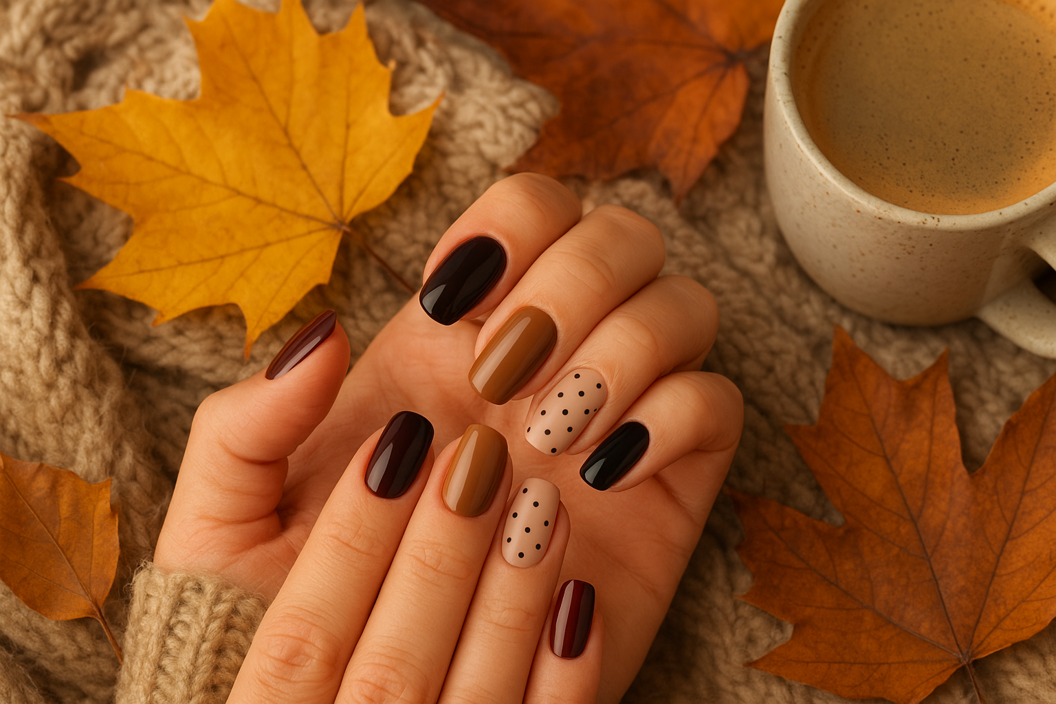 You are currently viewing Modne paznokcie jesień–zima 2025/2026 – trendy, kolory i wzory
