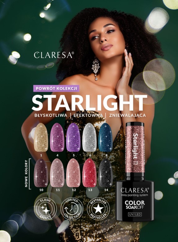 CLARESA LAKIER HYBRYDOWY 5g STARLIGHT 10 LIMITED - obrazek 4