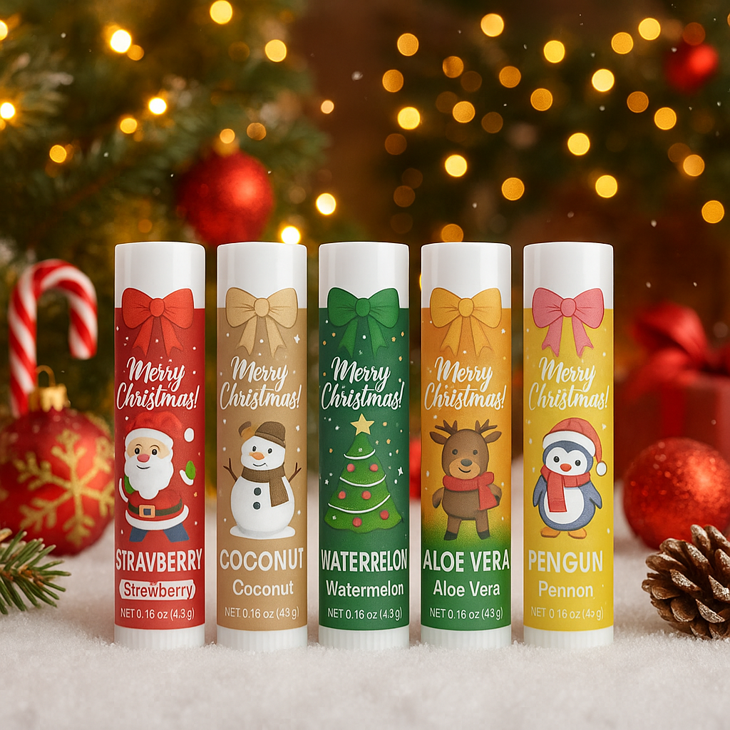 MERRY CHRISTMAS ŚWIĄTECZNY BALSAM DO UST 5g różne zapachy