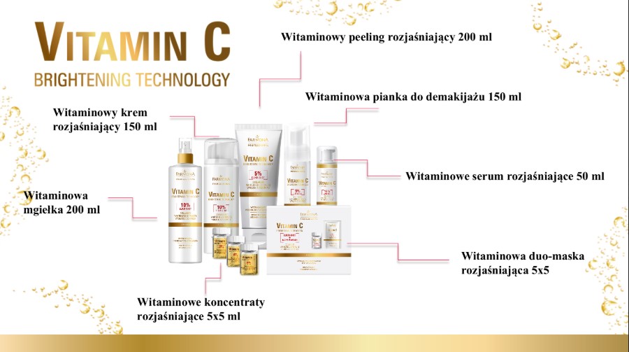 VITAMIN C WITAMINOWA MGIEŁKA ROZJAŚNIAJĄCA 200ml - obrazek 3