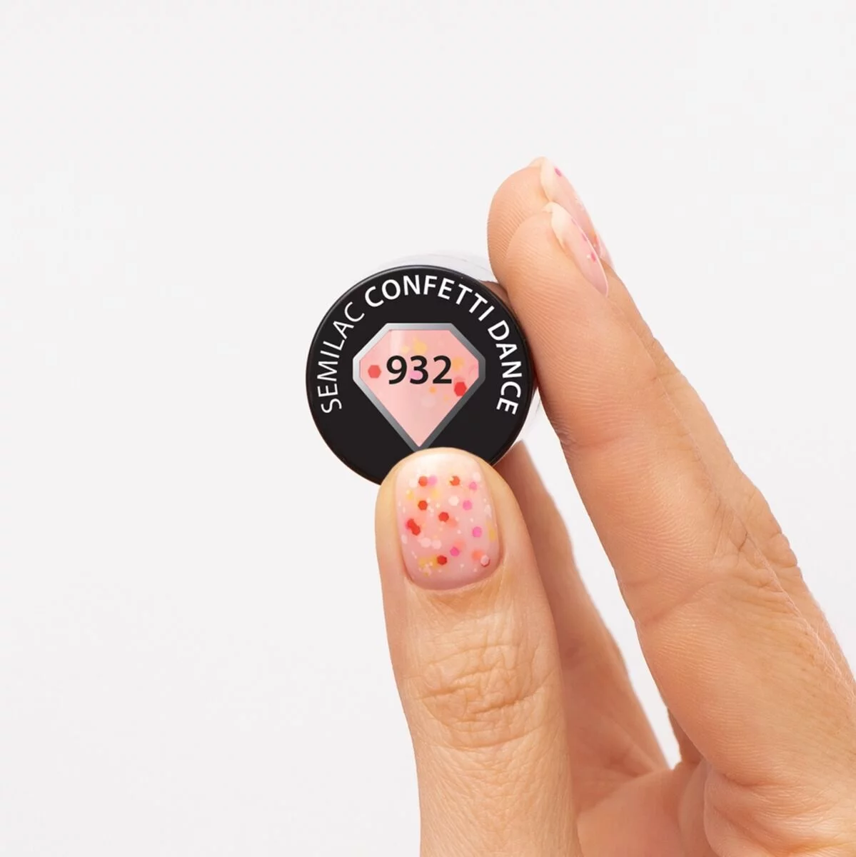 SEMILAC LAKIER HYBRYDOWY 7ml 932 CONFETTI DANCE - obrazek 2