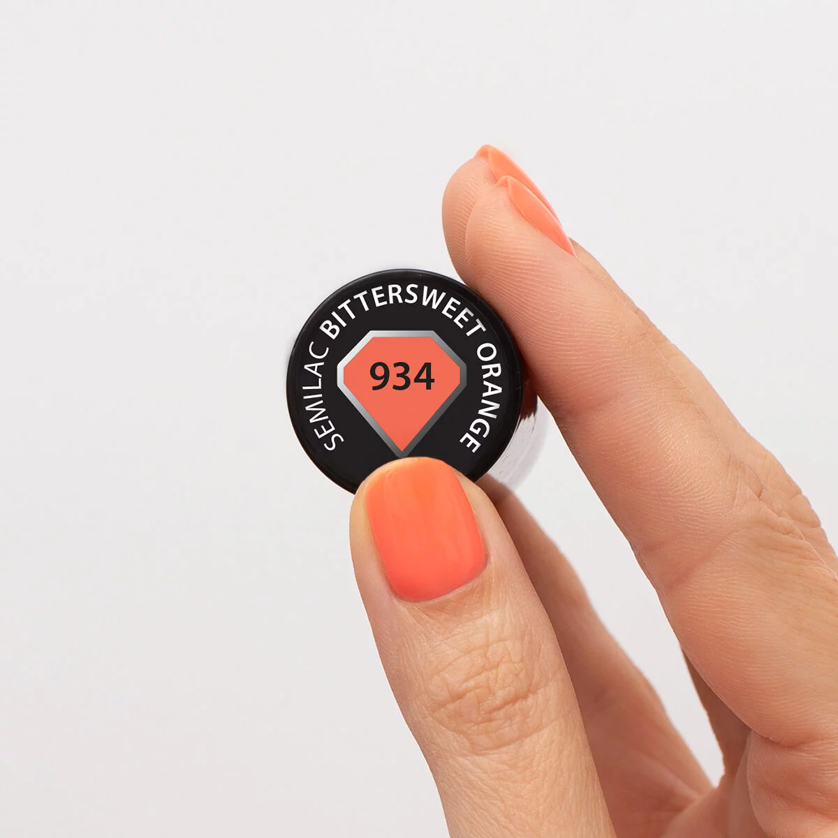 SEMILAC LAKIER HYBRYDOWY 7ml 934 BITTERSWEET ORANGE - obrazek 3