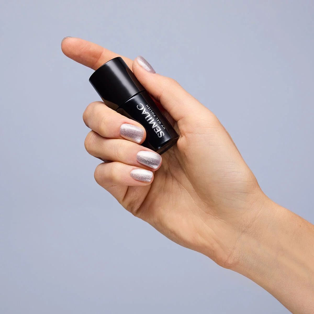 SEMILAC LAKIER HYBRYDOWY 7ml 951 SILVER MAGNETIC - obrazek 3