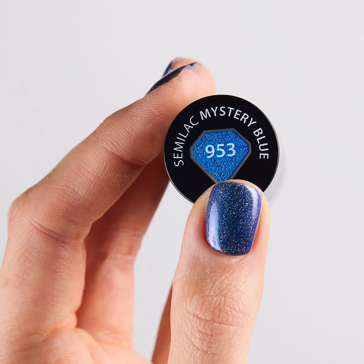 SEMILAC LAKIER HYBRYDOWY 7ml 953 MYSTERY BLUE - obrazek 4