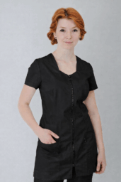 ANGOG FARTUCH FK-03 CZARNY zamek