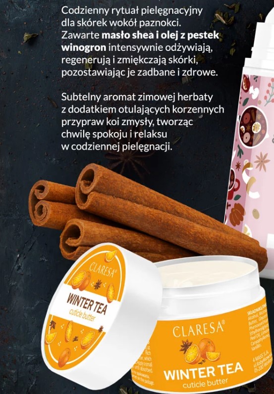 CLARESA MASEŁKO DO SKÓREK WINTER TEA 13g - obrazek 2