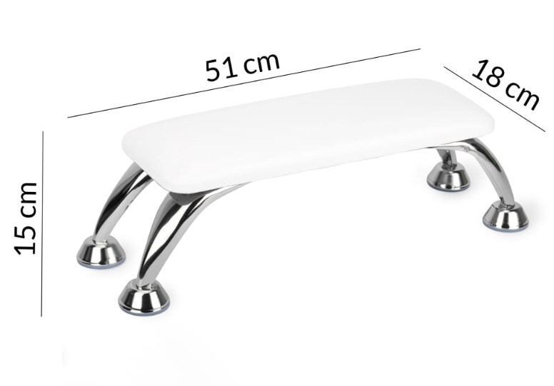 PODUSZKA NA NÓŻKACH DO MANICURE biało-srebrna - obrazek 5