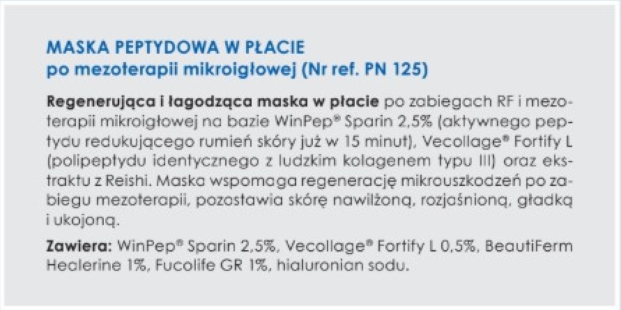 MesoXR PEPTYDOWA MASKA W PŁACIE 5*20ml PN125 - obrazek 3