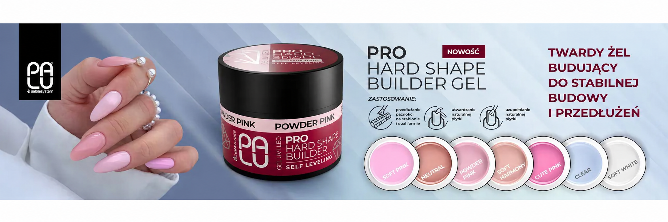PALU PRO HARD SHAPE BUILDER GEL SOFT HARMONY 45g ŻEL BUDUJĄCY - obrazek 11
