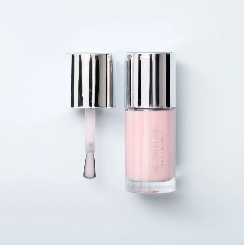 SEMILAC LAKIER KLASYCZNY NAIL LACQUER 9ml 102 SHEER MILKY PINK - obrazek 4