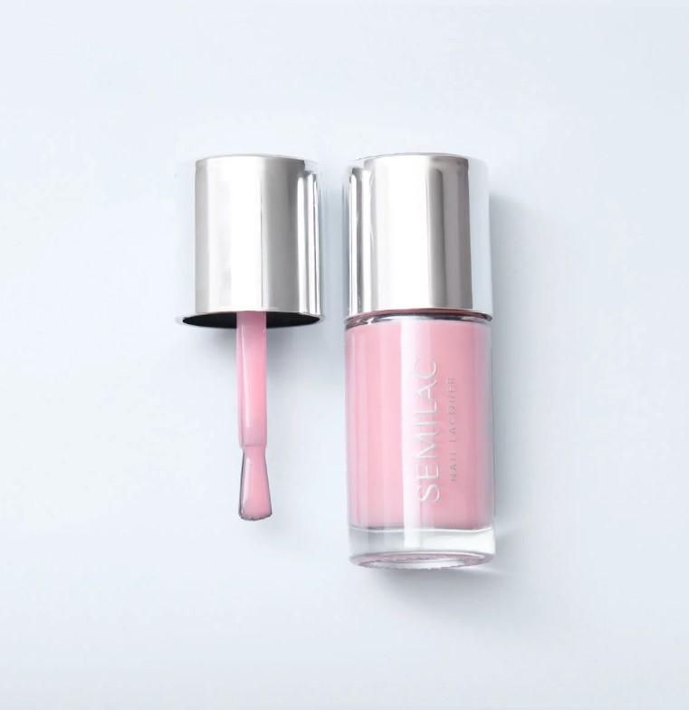 SEMILAC LAKIER KLASYCZNY NAIL LACQUER 9ml 103 SHEER VIBRANT PINK - obrazek 3