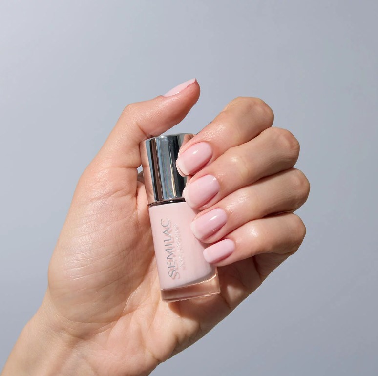 SEMILAC LAKIER KLASYCZNY NAIL LACQUER 9ml 105 DELICATE FRENCH - obrazek 2