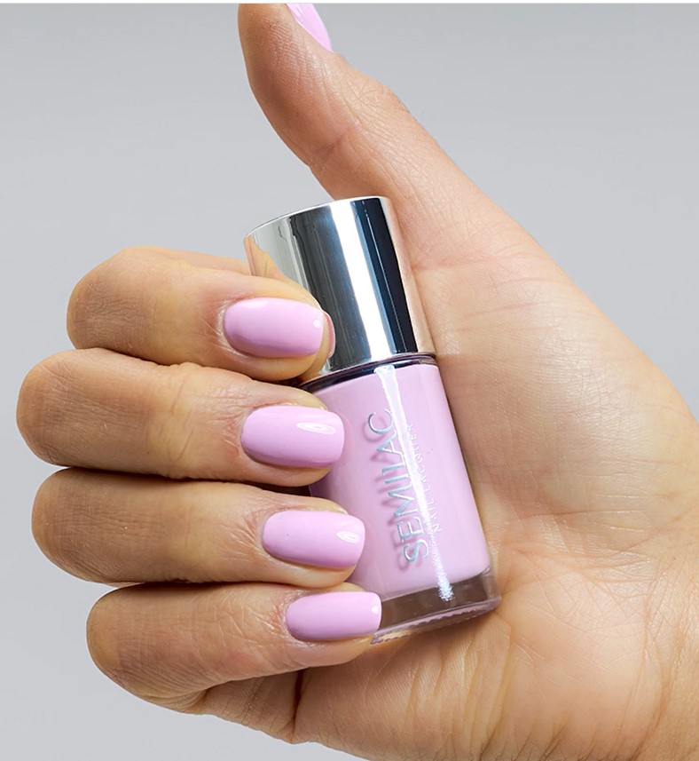 SEMILAC LAKIER KLASYCZNY NAIL LACQUER 9ml 118 PASTEL LILAC - obrazek 2