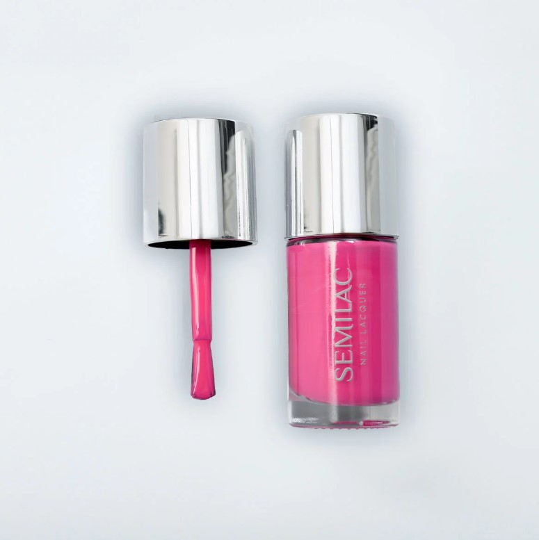 SEMILAC LAKIER KLASYCZNY NAIL LACQUER 9ml 119 NEON PINK - obrazek 5