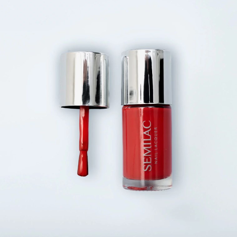 SEMILAC LAKIER KLASYCZNY NAIL LACQUER 9ml 120 NEON RED - obrazek 2