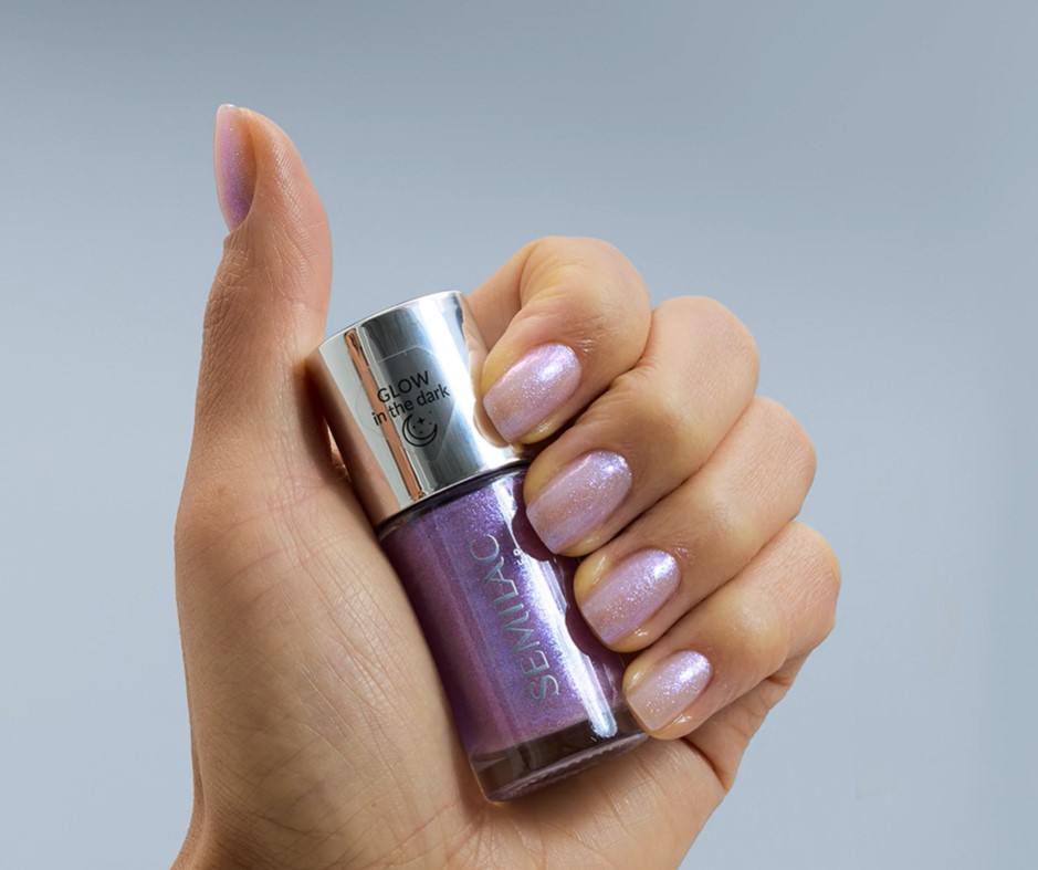 SEMILAC LAKIER KLASYCZNY NAIL LACQUER 9ml 117 PINK-A-BLUE - obrazek 2