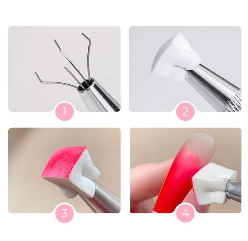 ZESTAW DO OMBRE WHITE APLIKATOR + 100 GABEK BIAŁE - obrazek 6