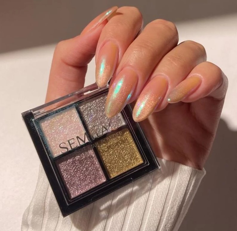 SEMILAC PRESSED NAIL POWDER CHROME PALETTE - obrazek 4