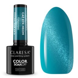 CLARESA LAKIER HYBRYDOWY 5g  CAT EYE NEON TURQUOISE