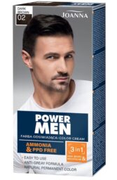 JOANNA SZAMPON POWER MEN FARBA ODSIWIAJĄCA DO WŁOSÓW BRODY I WĄSÓW 3in1