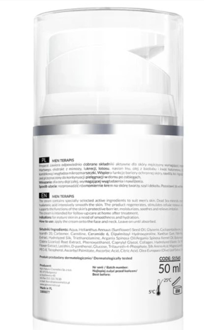 51565 MEN TERAPIS KREM DLA MĘŻCZYZN Z MINERAŁAMI Z MORZA MARTWGO 50ml - obrazek 2