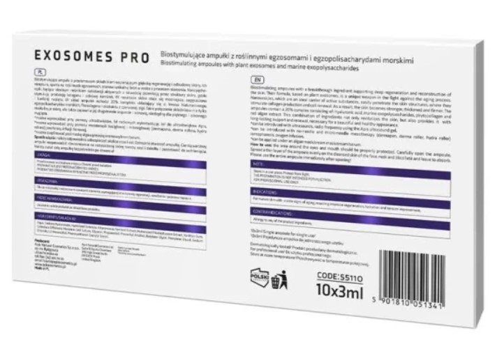 55110 EXOSOMES PRO BIOSTYMULUJĄCE AMPUŁKI 10*3ml - obrazek 3