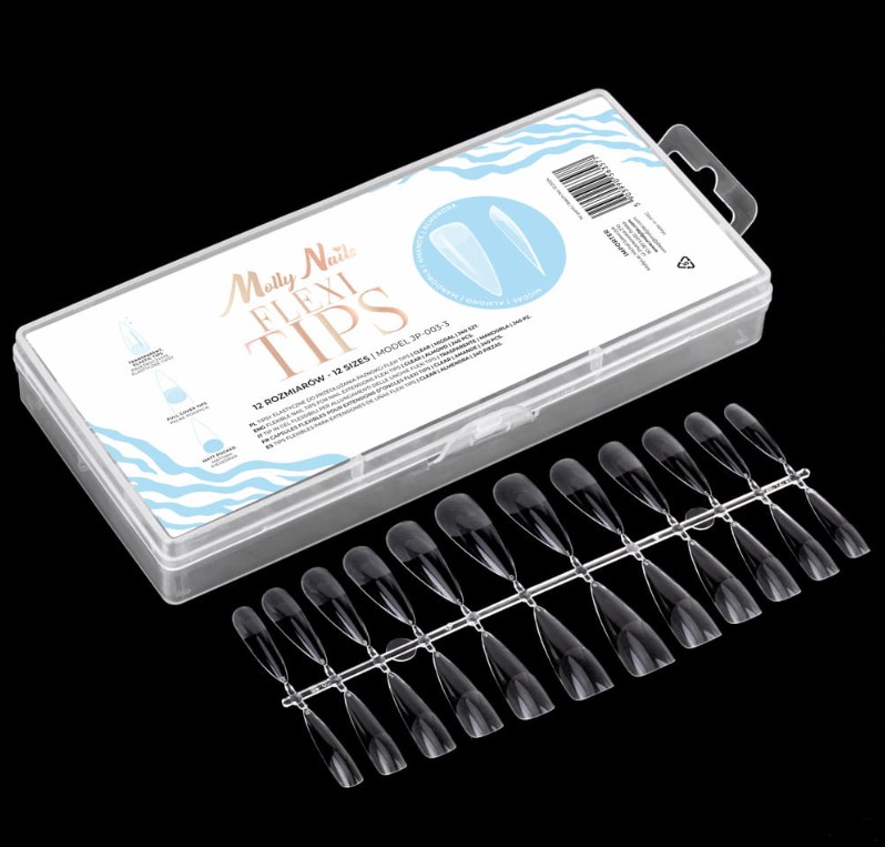 MM FLEXI TIPS TIPSY ELASTYCZNE JP-006-3 12 ROZMIARÓW 240 SZT. OWAL - obrazek 7