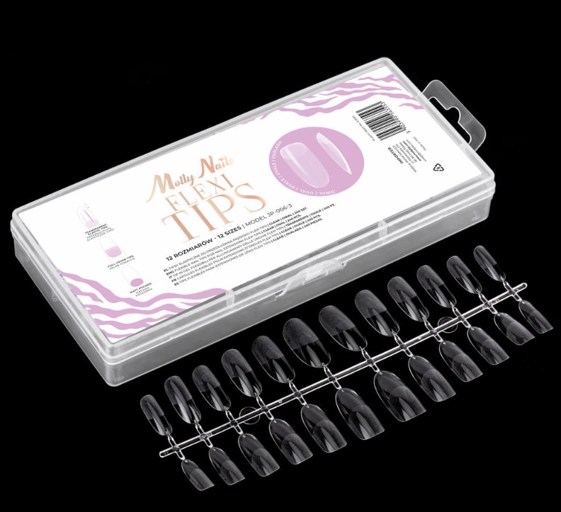MM FLEXI TIPS TIPSY ELASTYCZNE JP-003-3 12 ROZMIARÓW 240 SZT. ALMOND MIGDAŁ - obrazek 7