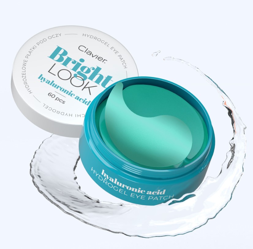 CLAVIER PŁATKI POD OCZY HYDROŻELOWE UNDER EYE SKIN BRIGHT LOOK HYALURONIC ACID, NAWILŻAJĄCE, Z KWASEM HIALURONOWYM, 60szt. - obrazek 2