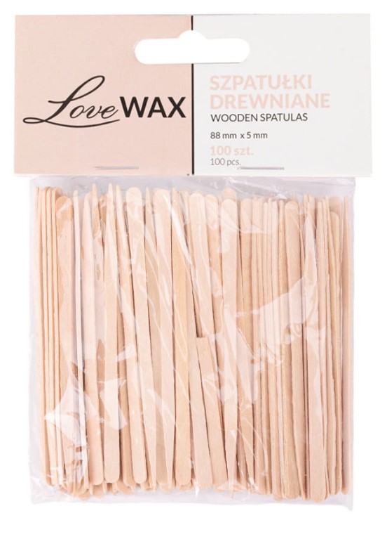 EKO SZPATUŁKI DREWNIANE MINI 100szt LOVEWAX - obrazek 3